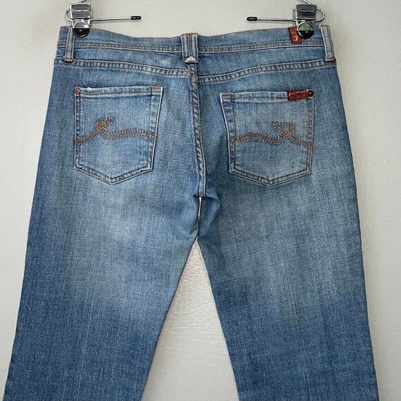 Seven for All Mankind Jeans Size 29 Denim Blue Jeans Low Rise Flare Western Y2K - Picture 4 of 14